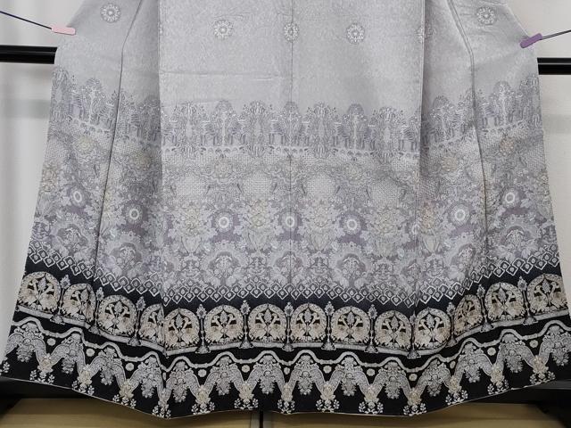 平和屋本店●極上 中国三大刺繍 スワトウ刺繍 汕頭刺繍 訪問着 鳥獣花文 暈し染め 金糸 金通し地 逸品 DZAB6360kh6