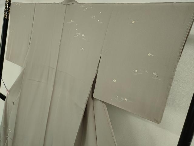 平和屋着物●極上 訪問着 駒刺繍 吹寄せ花文 胡桃染色地 金彩 鈴乃屋扱い 逸品 未使用 DZAB6365kh6