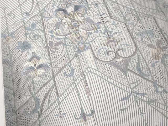 平和屋本店●極上 銀座もとじ 中国三大刺繍 スワトウ刺繍 翠山刺繍 総刺繍 訪問着 洋花文 暈し染め たとう紙付き 逸品 DZAB6378kh6