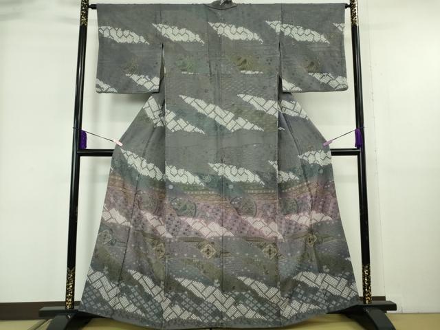平和屋本店●極上 中国三大刺繍 スワトウ刺繍 汕頭刺繍 相良刺繍 訪問着 鳳凰名物裂花文 暈し染め 金糸 さが美扱い 逸品 DZAB6380kh6