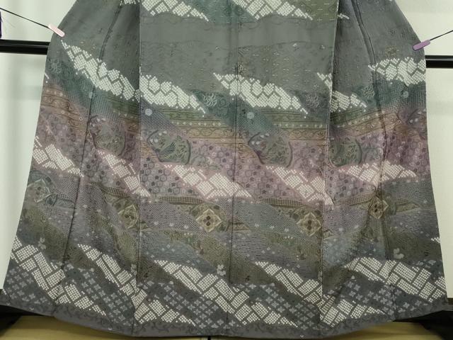 平和屋本店●極上 中国三大刺繍 スワトウ刺繍 汕頭刺繍 相良刺繍 訪問着 鳳凰名物裂花文 暈し染め 金糸 さが美扱い 逸品 DZAB6380kh6