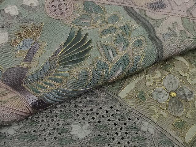 平和屋本店●極上 中国三大刺繍 スワトウ刺繍 汕頭刺繍 相良刺繍 訪問着 鳳凰名物裂花文 暈し染め 金糸 さが美扱い 逸品 DZAB6380kh6