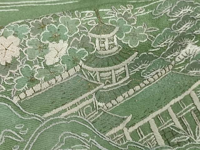 平和屋本店●極上 中国三大刺繍 スワトウ刺繍 汕頭刺繍 蘇州刺繍 総刺繍 訪問着 人物風景花文 暈し染め 金糸 逸品 DZAB6381kh6