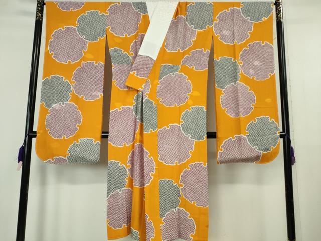 平和屋本店●極上 創業460年・千總 振袖・長襦袢(無双仕立て・半衿刺繍)セット 駒刺繍 花兎 濃い梅紫色地 金彩 逸品 DZAB6387kh6