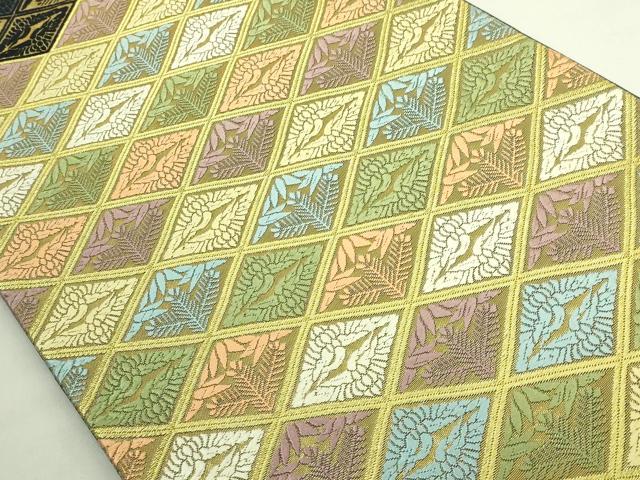 平和屋着物●極上 皇室・伊勢神宮御用 御御帯 山口美術織物 山口弘躬 太鼓柄袋帯 唐織 二重菱有職文様 金糸 逸品 DZAB6401kh6