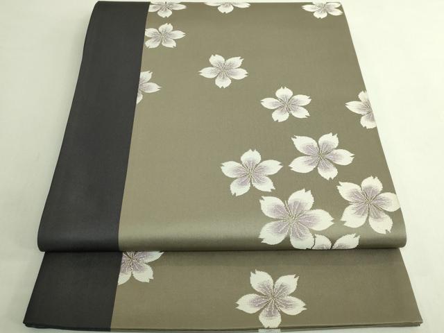 平和屋着物●極上 世界的人形師 辻村寿三郎 ジュサブロー 六通柄袋帯 舞桜 銀糸 逸品 DZAB6403kh6
