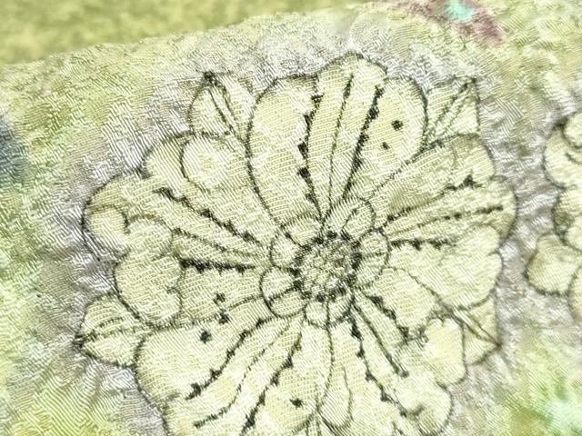平和屋本店●最高級 初代 久保田一竹 幻の辻が花 太鼓柄袋帯 金通し地 逸品 DZAB6413kh6