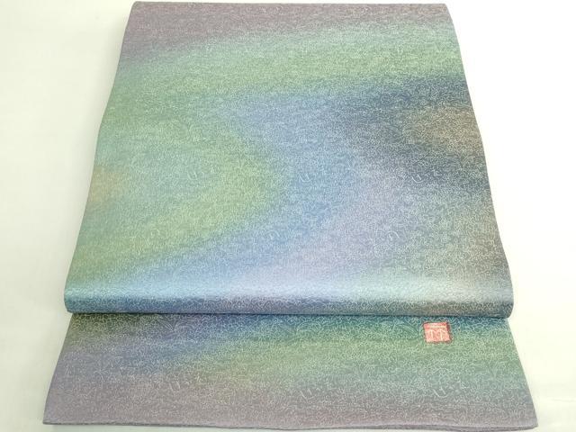平和屋着物●極上 久保田一竹 幻の辻が花 太鼓柄袋帯 金通し地 逸品 DZAB6470kh6