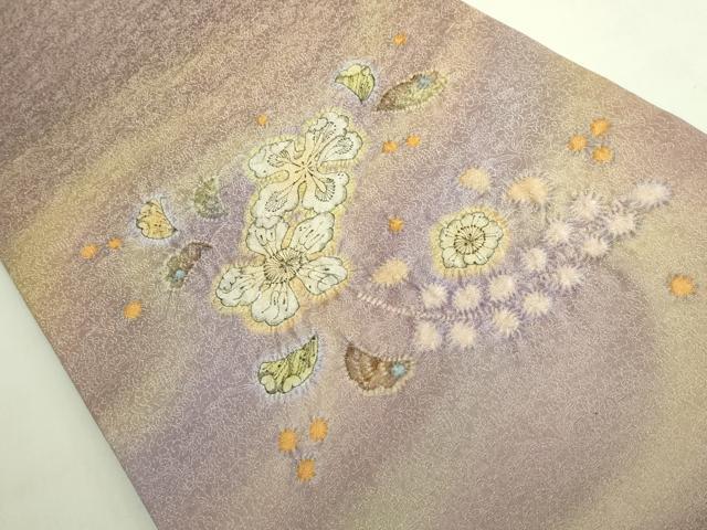 平和屋本店●極上 二代目 久保田一竹 幻の辻が花 太鼓柄袋帯 銀通し地 逸品 DZAB6475kh6