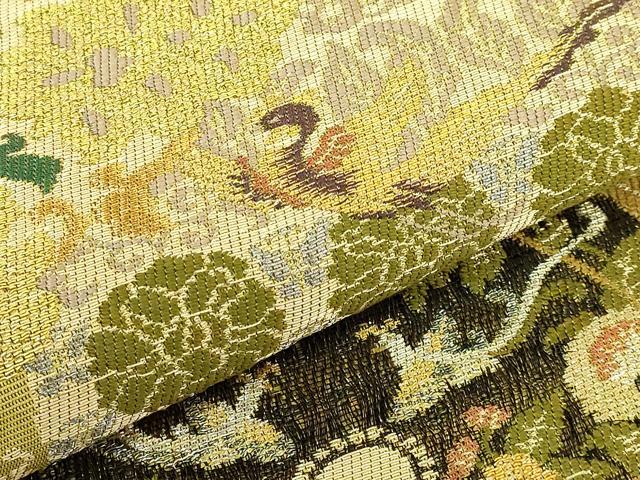 平和屋着物●極上 山口美術織物 皇室 伊勢神宮御用 西陣織 六通柄袋帯 御鏡大牡丹文 金銀糸 逸品 DZAB6481kh6