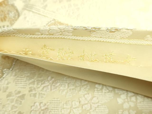 平和屋本店●極上 山口美術織物 皇室 伊勢神宮御用 西陣織 太鼓柄袋帯 唐織 正倉院桜華文 金銀糸 逸品 DZAB6487kh6