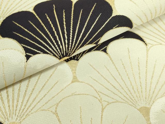 平和屋本店●極上 西陣 木野織物 菱屋善兵衛謹製 六通柄袋帯 花青海波 金糸 逸品 DZAB6491kh6
