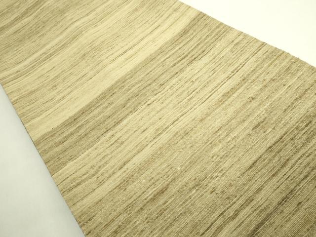 平和屋着物●極上 インド・アッサム 野蚕糸 手織 ムガシルク 全通柄袋帯 横段文 逸品 DZAB6492kh6