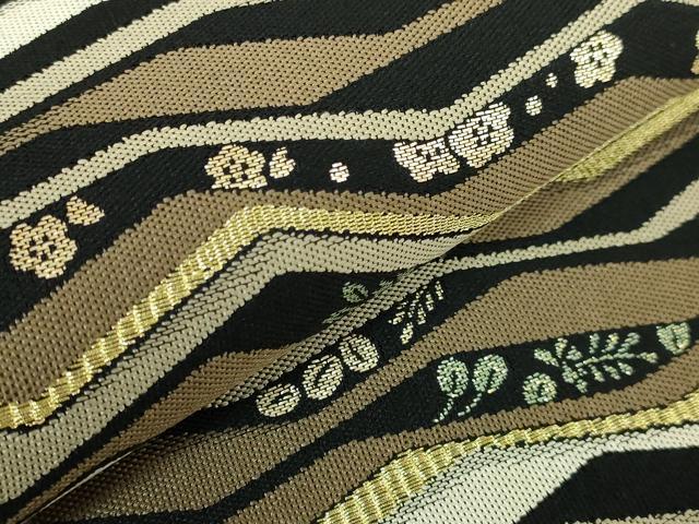 平和屋本店●極上 1897年創業 名門岡野 本場筑前博多織 千年工房 太鼓柄袋帯 筑紫万葉 金糸 証紙付き 逸品 DZAB6493kh6