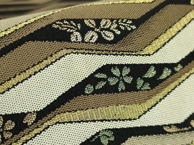 平和屋本店●極上 1897年創業 名門岡野 本場筑前博多織 千年工房 太鼓柄袋帯 筑紫万葉 金糸 証紙付き 逸品 DZAB6493kh6