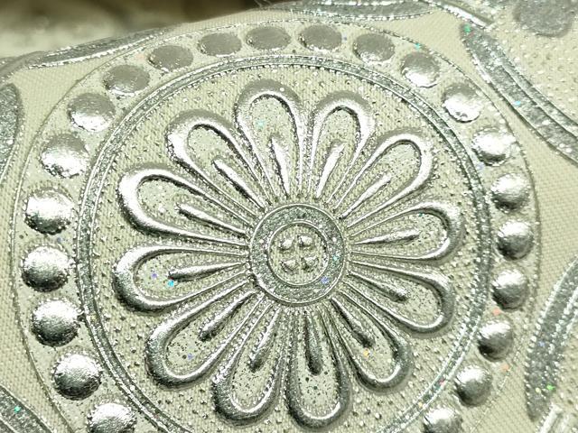 平和屋本店●極上 金彩友禅 卓越技能者 名工・和田光正監修 京金彩 由光 太鼓柄袋帯 洋花文 金銀彩 逸品 未使用 DZAB6497kh6