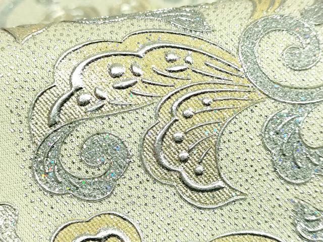 平和屋本店●極上 金彩友禅 卓越技能者 名工・和田光正監修 京金彩 由光 太鼓柄袋帯 洋花文 金銀彩 逸品 未使用 DZAB6497kh6