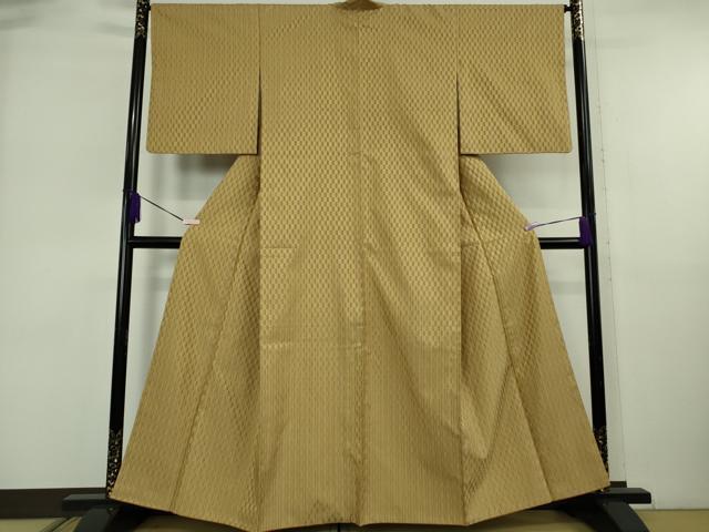 平和屋本店●極上 山下八百子 本場黄八丈 市松綾織 紬 タグ付き 逸品 DZAB6501kh6