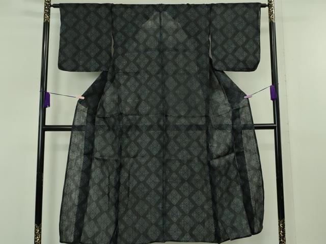 平和屋本店*極上 夏物 重要無形文化財 本場宮古上布 苧麻 菱文 逸品 DZAB6503kh6