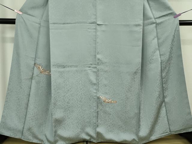 平和屋本店●極上 山口美術織物 皇室 伊勢神宮御用 西陣織 訪問着 総刺繍 横菊 秘色色地 逸品 DZAB6508kh6
