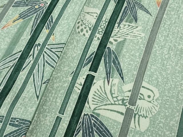 平和屋着物●極上 人間国宝 羽田登喜男 TOKIOetTOKI 訪問着 鴛鴦 笹竹文 逸品 未使用 DZAB6511kh6