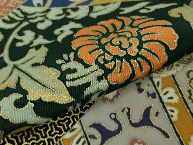 平和屋着物●極上 創業460年・千總 黒留袖 寿光織 名物裂花唐草文 金糸 松屋百貨店扱い 逸品 DZAB6529kh6