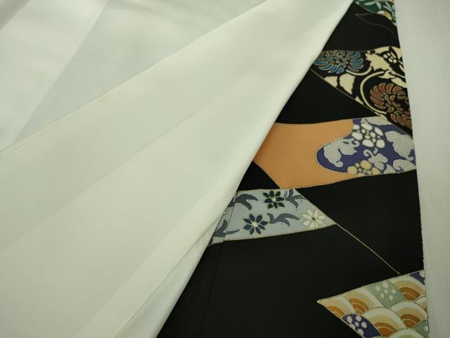平和屋着物●極上 創業460年・千總 黒留袖 寿光織 名物裂花唐草文 金糸 松屋百貨店扱い 逸品 DZAB6529kh6