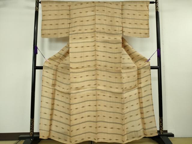 平和屋本店*極上 夏物 芭蕉布 手積み芭蕉糸100% 絣絵 逸品 未使用 DZAB6544kh6