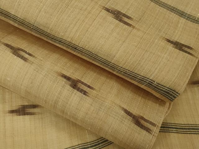 平和屋本店*極上 夏物 芭蕉布 手積み芭蕉糸100% 絣絵 逸品 未使用 DZAB6544kh6