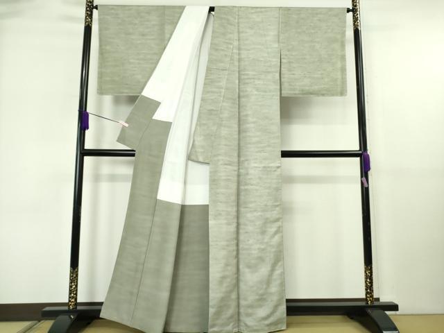 平和屋本店●極上 石川県指定無形文化財 牛首紬 白山工房 手織り 証紙付き 逸品 未使用 DZAB6582kh6