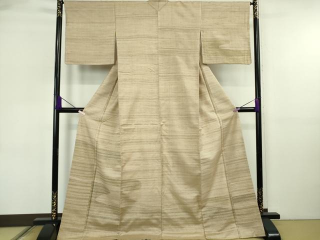 平和屋着物●極上 インド・アッサム 野蚕糸 手織 ムガシルク 訪問着 霞文 逸品 DZAB6593kh6