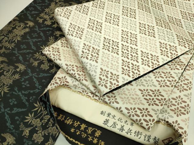 平和屋本店●極上 西陣 木野織物 菱屋善兵衛謹製 両面 全通柄袋帯 花菱 樹下鳥獣文 逸品 DZAB6601kh6