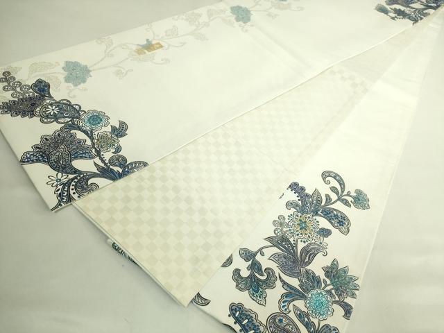 平和屋本店●極上 金彩友禅 卓越技能者・名工・和田光正 太鼓柄袋帯 更紗花文 金銀彩 逸品 DZAB6602kh6
