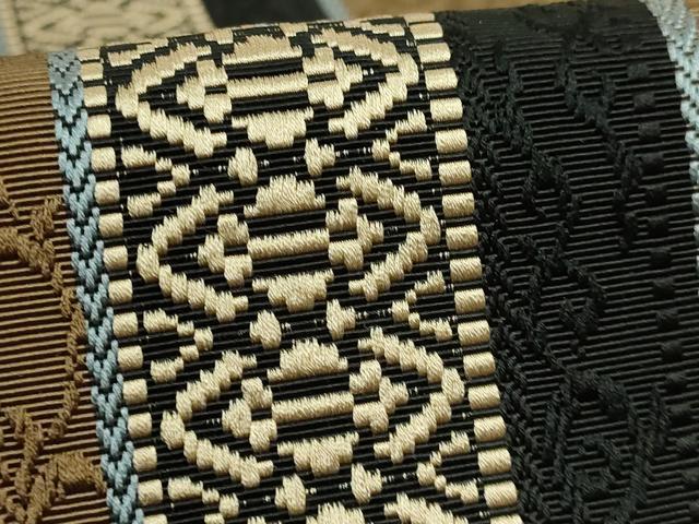 平和屋着物●極上 本場筑前博多織 八寸名古屋帯 花唐草献上 逸品 DZAB6628kh6