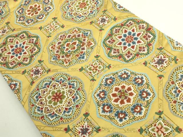平和屋本店●極上 中国三大刺繍 相良刺繍 袋帯 正倉院花文 金糸 逸品 DZAB6634kh6