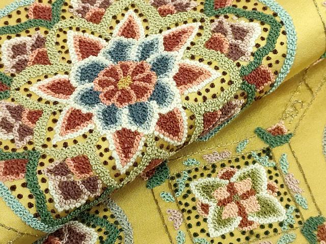 平和屋本店●極上 中国三大刺繍 相良刺繍 袋帯 正倉院花文 金糸 逸品 DZAB6634kh6
