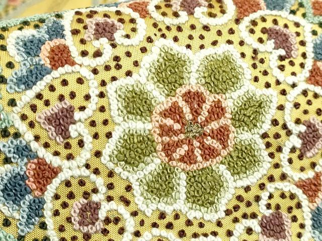 平和屋本店●極上 中国三大刺繍 相良刺繍 袋帯 正倉院花文 金糸 逸品 DZAB6634kh6