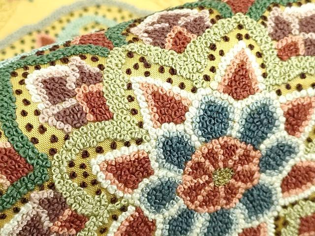平和屋本店●極上 中国三大刺繍 相良刺繍 袋帯 正倉院花文 金糸 逸品 DZAB6634kh6