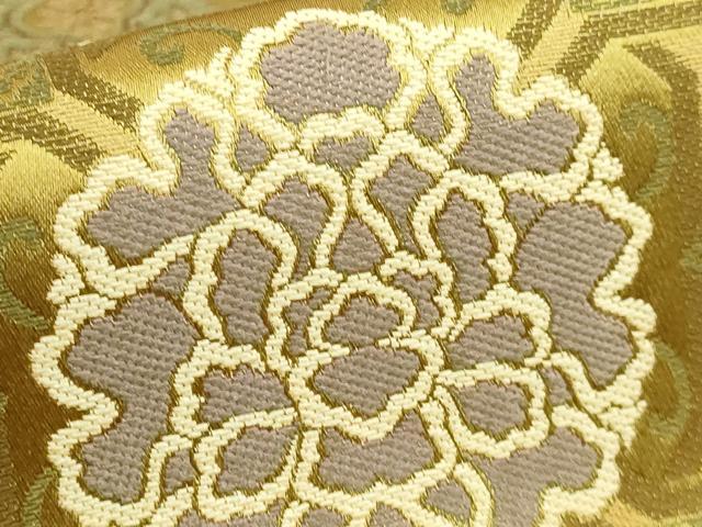 平和屋本店●極上 伝統工芸士 曽根武勇 太鼓柄袋帯 蜀江花文 逸品 DZAB6641kh6