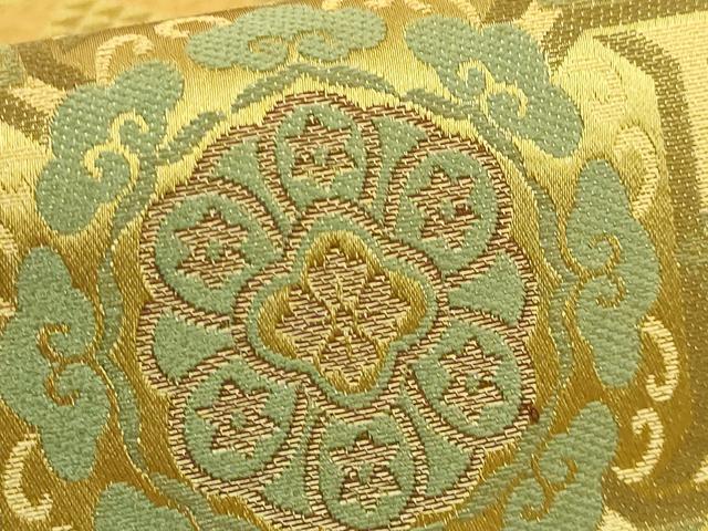 平和屋本店●極上 伝統工芸士 曽根武勇 太鼓柄袋帯 蜀江花文 逸品 DZAB6641kh6