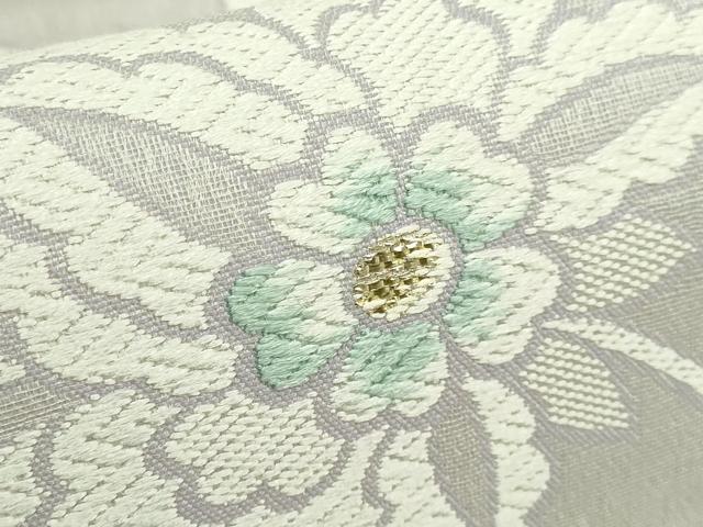 平和屋着物●極上 九寸名古屋帯 唐織 更紗花文 金糸 逸品 未使用 DZAB6658kh6