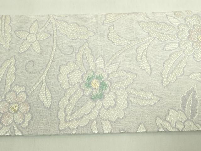 平和屋着物●極上 九寸名古屋帯 唐織 更紗花文 金糸 逸品 未使用 DZAB6658kh6