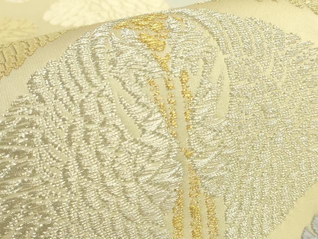 平和屋本店●極上 皇室・伊勢神宮御用 御御帯 山口美術織物 山口弘躬 太鼓柄袋帯 唐織 菱取御印文 金銀糸 逸品 DZAB6700kh6