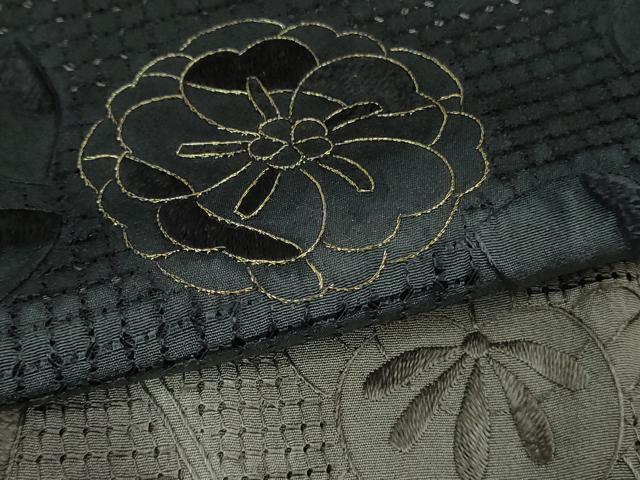 平和屋本店●極上 中国三大刺繍 スワトウ刺繍 汕頭刺繍 総刺繍 訪問着 辻が花 道長花文 暈し染め 濃い褐色地 金糸 逸品 DZAB6702kh6