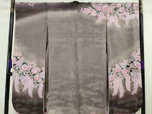 平和屋本店●極上 振袖 作家物 辻が花 暈し染め 銀通し地 まるやま扱い 逸品 DZAB6712kh6