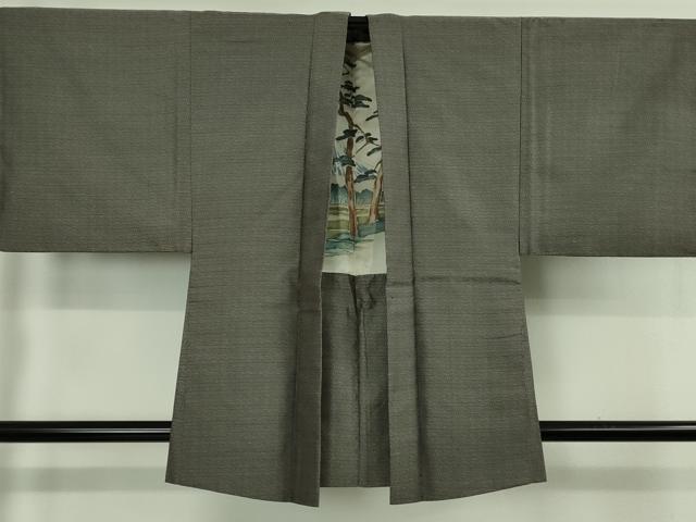 平和屋着物●極上 男性 お召 アンサンブル 十二支 干支 錦仰織 反端付き 逸品 DZAB6732kh6