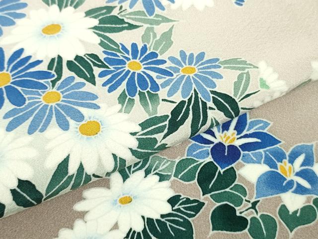 平和屋本店●極上 本加賀友禅作家 野村絵美 訪問着 華苑 灰梅色地 暈し染め やまと誂製 色紙・証紙付き 逸品 未使用 DZAB6742kh6