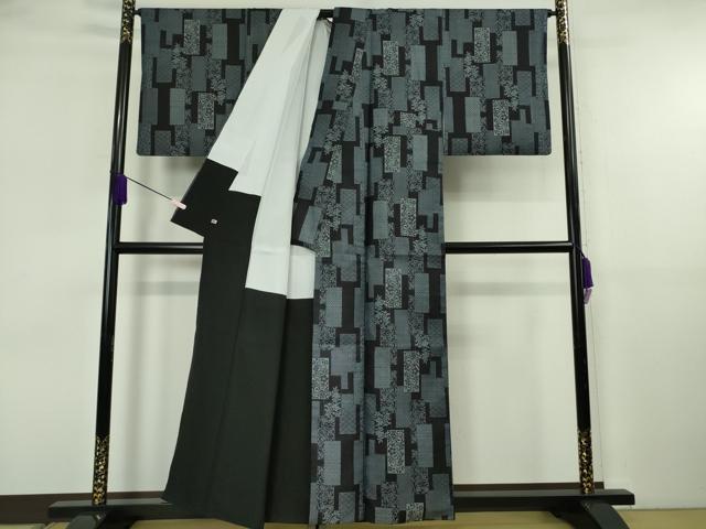 平和屋本店●極上 本場大島紬 古代染色純植物染 正藍染 薩摩義隆 史織唐草文 久野織物謹製 さが美扱い 証紙付き 逸品 DZAB6748kh6