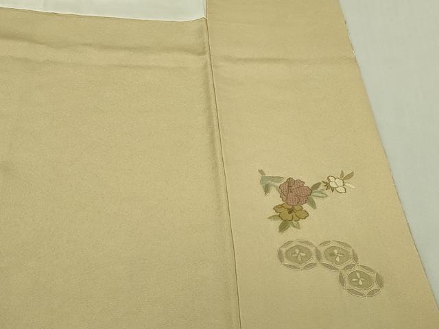平和屋本店●極上 中国三大刺繍 スワトウ刺繍 汕頭刺繍 蘇州刺繍 訪問着 正倉院草花文 濃い蒸栗色地 暈し染め 金糸 逸品 DZAB6754kh6