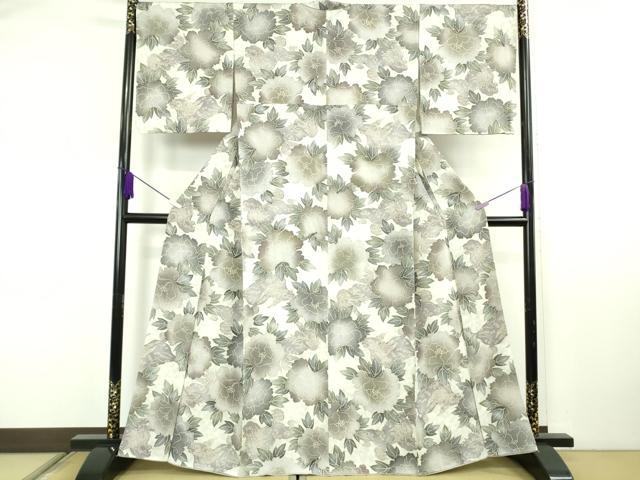 平和屋本店●極上 小紋 唐獅子 牡丹 逸品 DZAB6759kh6